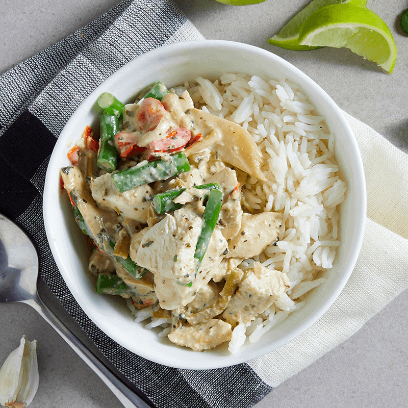 Thai Green Chicken Curry with Basmati Rice My Muscle Chef review
